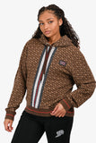 Burberry Brown TB Monogram Hoodie Size L