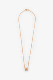 Hermes Rose Gold Toned/Taupe Enamel H Pop Necklace
