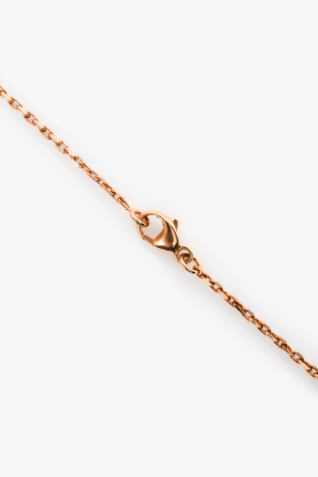 Hermes Rose Gold Toned/Taupe Enamel H Pop Necklace