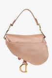 Christian Dior 2019 Pink Satin Crystal Embellished Mini Saddle Bag