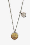 Louis Vuitton Silver Tone LV Horn Necklace
