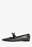 Hermes Green Leather Kelly Mary Jane Flats Size 38