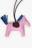 Hermes Pink/Blue Tricolour Milo Leather Rodeo GM Charm