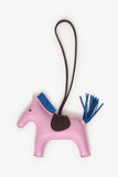 Hermes Pink/Blue Tricolour Milo Leather Rodeo GM Charm