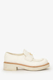 Prada Cream/Tan Brushed Leather Loafers Size 38