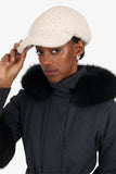 Prada White Wool Teddy Baseball Cap Size L