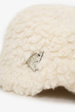 Prada White Wool Teddy Baseball Cap Size L