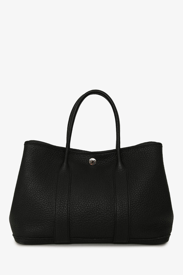 Hermes Black Negonda Leather Garden Party 30