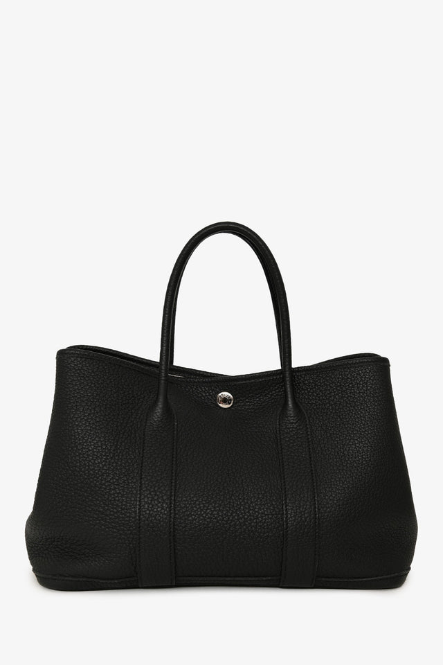 Hermes Black Negonda Leather Garden Party 30