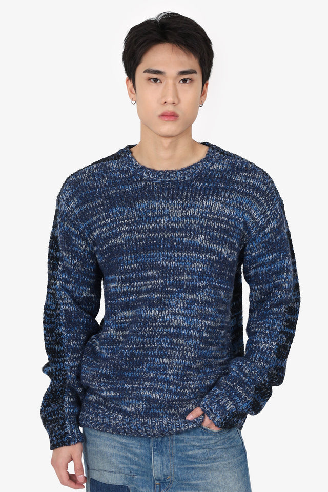 Hermes Blue Wool/Cashmere Knit Sweater Size L Mens