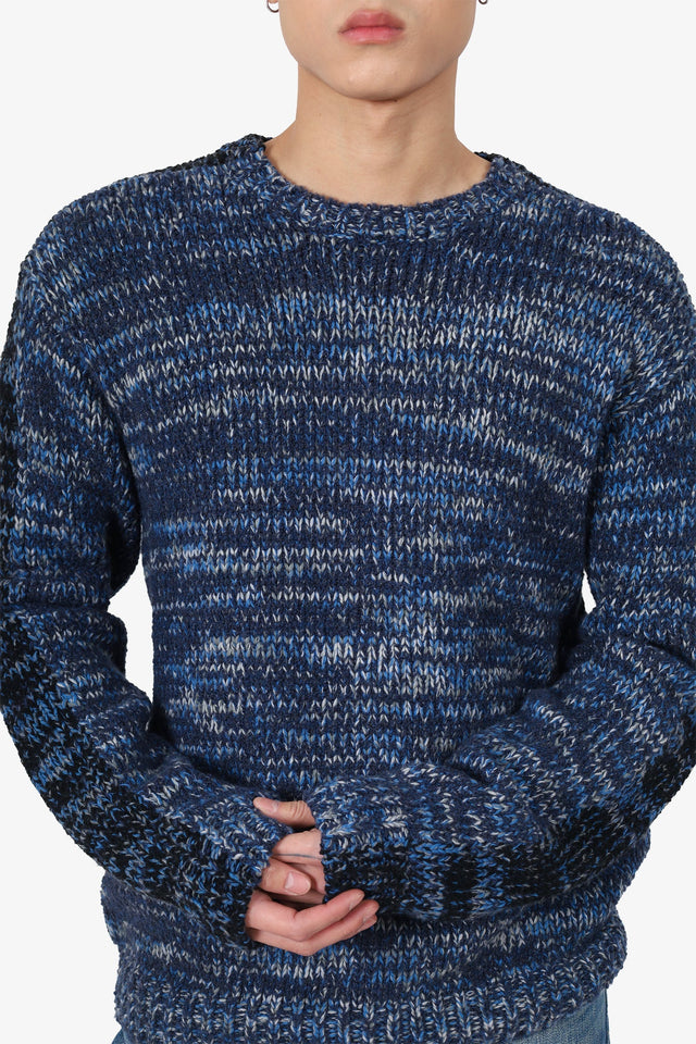 Hermes Blue Wool/Cashmere Knit Sweater Size L Mens
