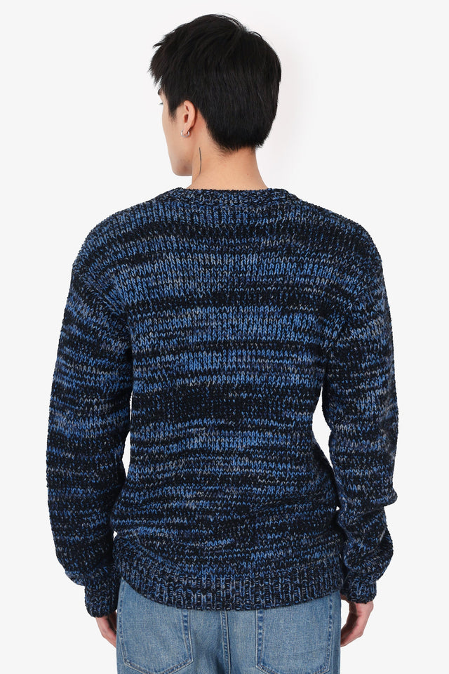 Hermes Blue Wool/Cashmere Knit Sweater Size L Mens