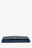Prada Blue Saffiano Wallet On Chain