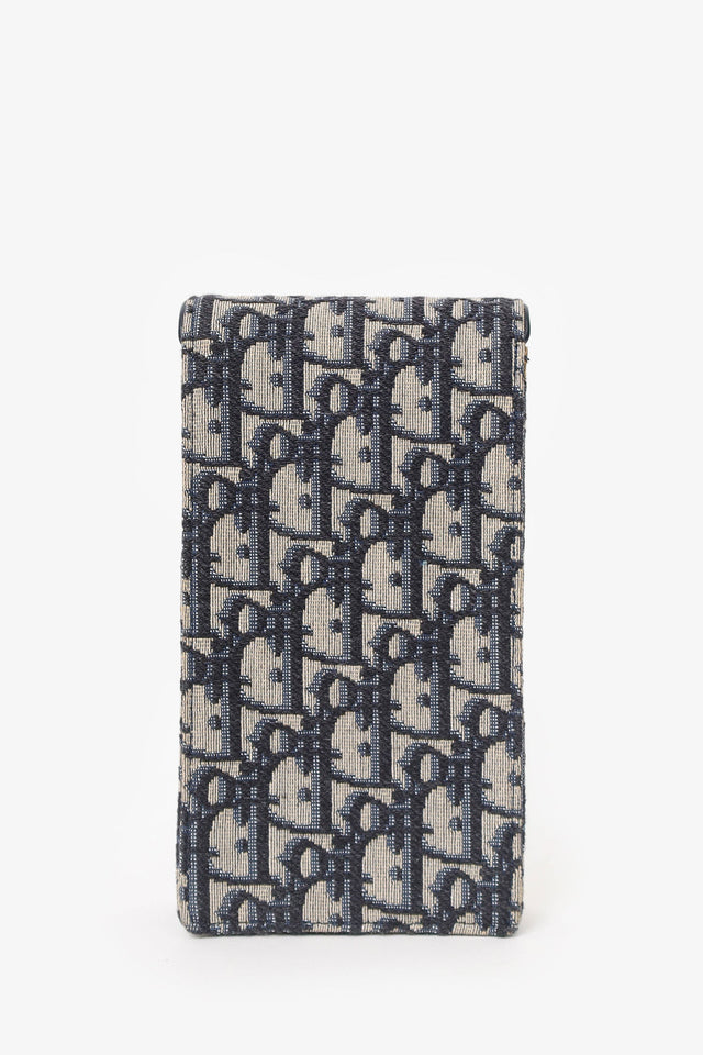 Christian Dior Blue Logo Saddle Pouch