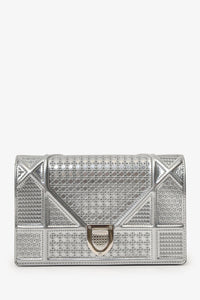 Christian Dior Silver Diorama Wallet on Chain