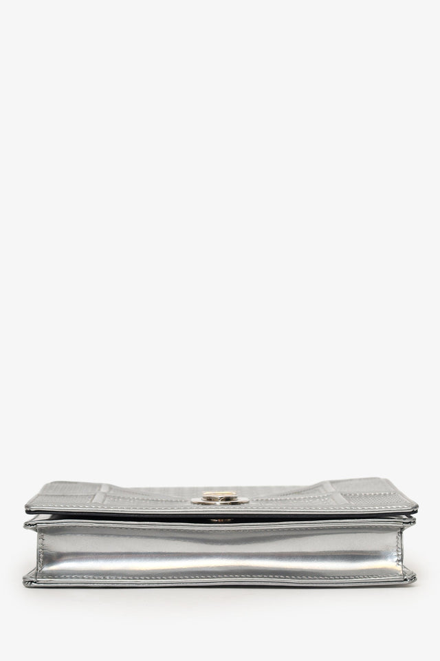 Christian Dior Silver Diorama Wallet on Chain
