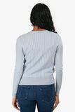 Christian Dior Blue Cashmere/Wool Patch Detail Sweater Size 4 US