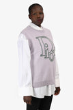 Christian Dior Purple Cashmere Logo Sweater Vest Size XXL Mens