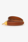 Hermes Brown Swift Leather Rivale Double Tour Bracelet