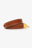 Hermes Brown Swift Leather Rivale Double Tour Bracelet
