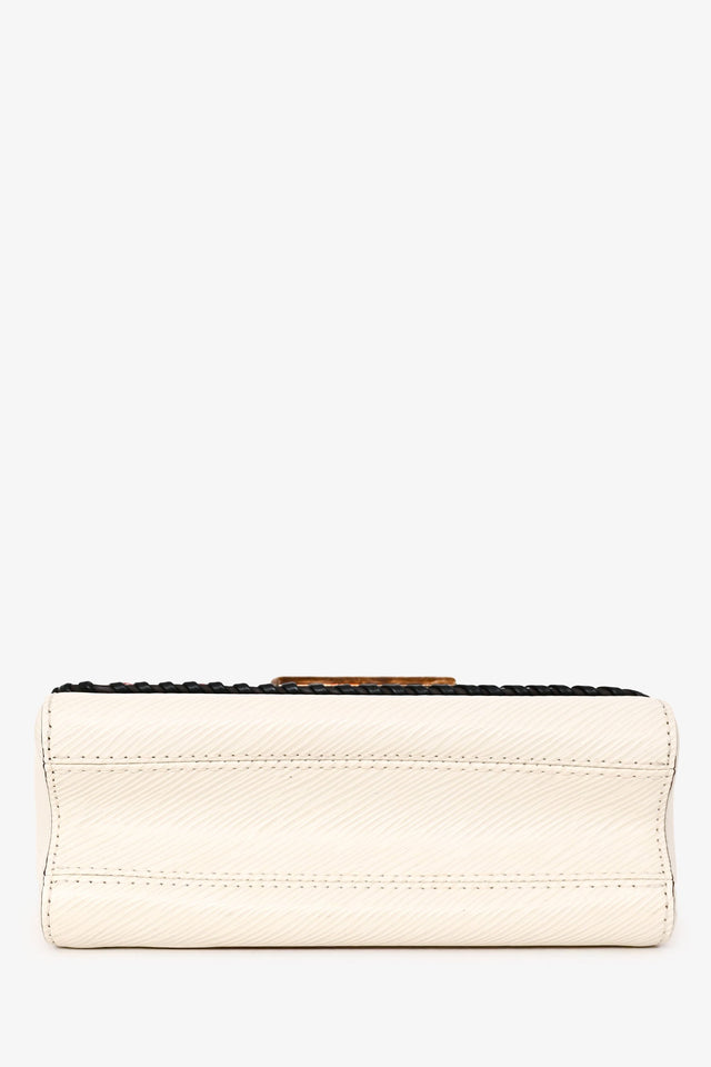 Louis Vuitton 2016 White Epi Leather Stitch Detail Twist Crossbody