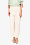 Hermes White Wool Patterned Pants Size 34