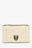 Christian Dior 2015 White Cannage Leather Mini Diorama Shoulder Bag