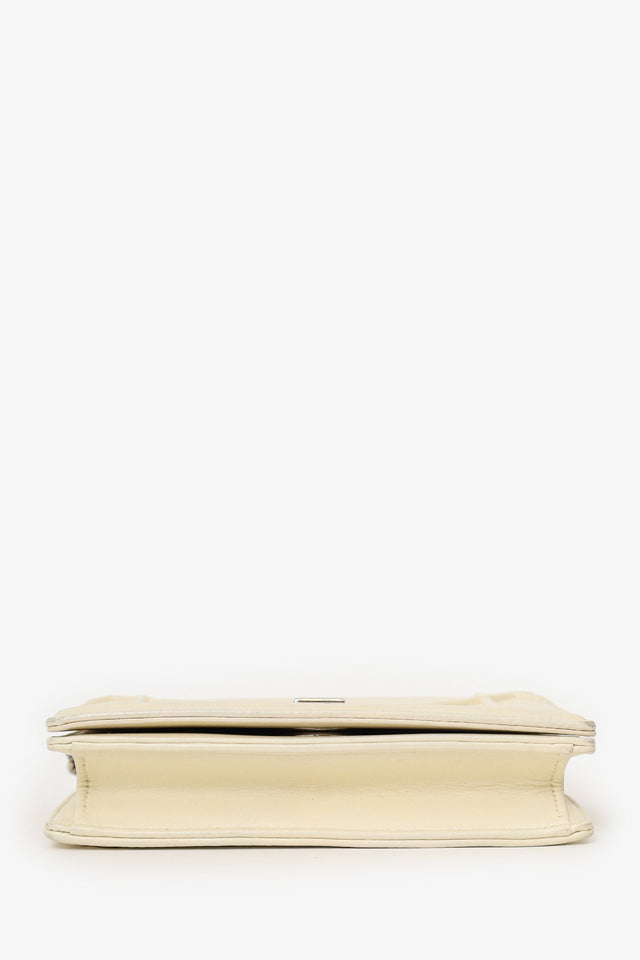 Christian Dior 2015 White Cannage Leather Mini Diorama Shoulder Bag