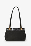 Christian Dior 1997 Vintage Dark Brown Patent/Nylon Cannage Shoulder Bag