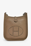 Hermes 2018 Taupe Clemence Leather Evelyne TPM