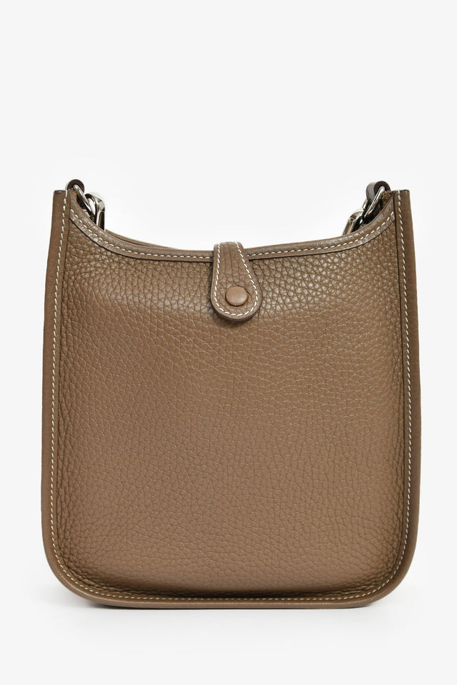 Hermes 2018 Taupe Clemence Leather Evelyne TPM