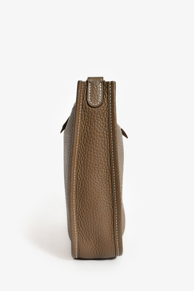 Hermes 2018 Taupe Clemence Leather Evelyne TPM