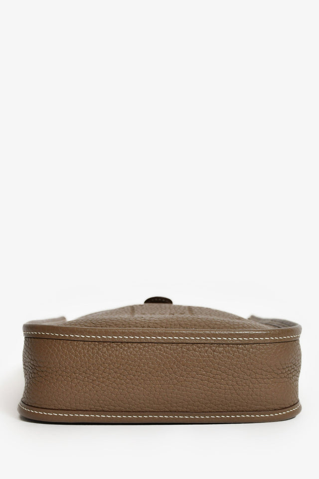 Hermes 2018 Taupe Clemence Leather Evelyne TPM