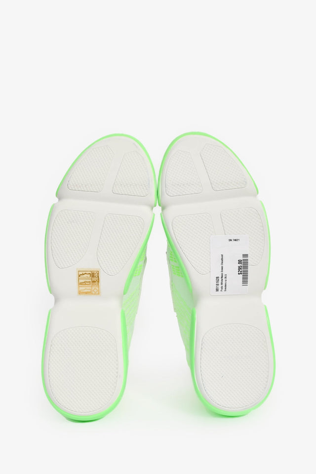 Prada White/Neon Green Cloudbust Sneakers Size 35.5