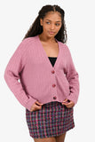 Hermes 2023 Pink Wool 'H' Buttoned igan Size 42