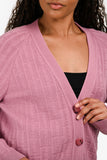 Hermes 2023 Pink Wool 'H' Buttoned igan Size 42