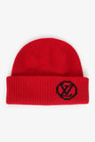 Louis Vuitton Red Wool Knit 'LV' Hat