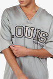 Louis Vuitton Grey Knit/Python 'Louis Vuitton' Jersey Top Size XL
