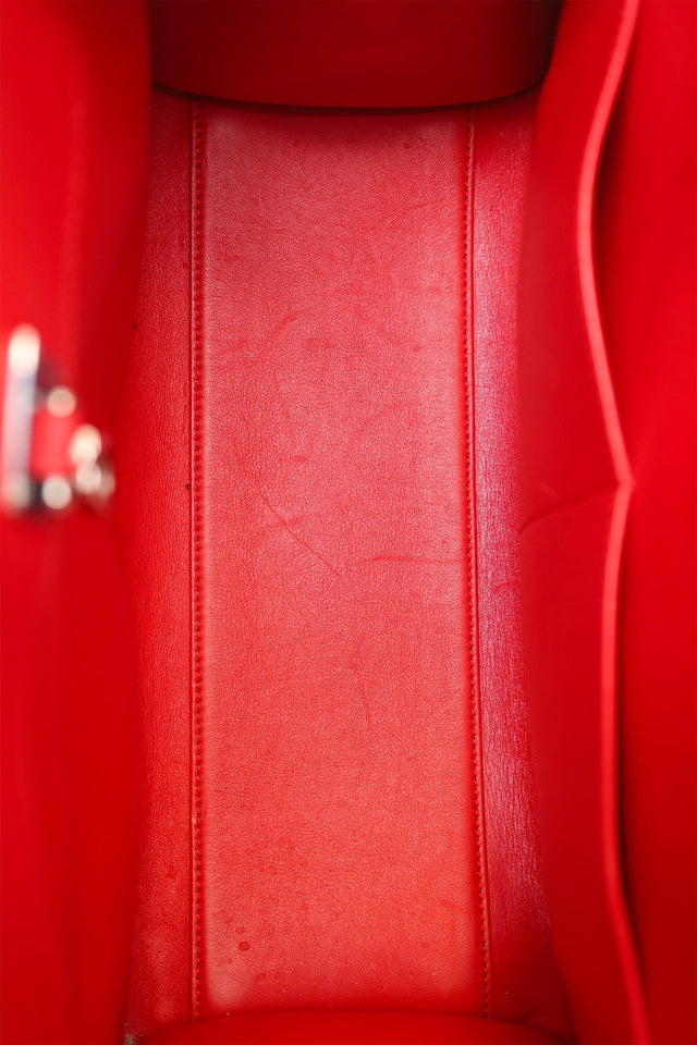 Louis Vuitton Red Leather 'City Steamer' Top Handle With Strap