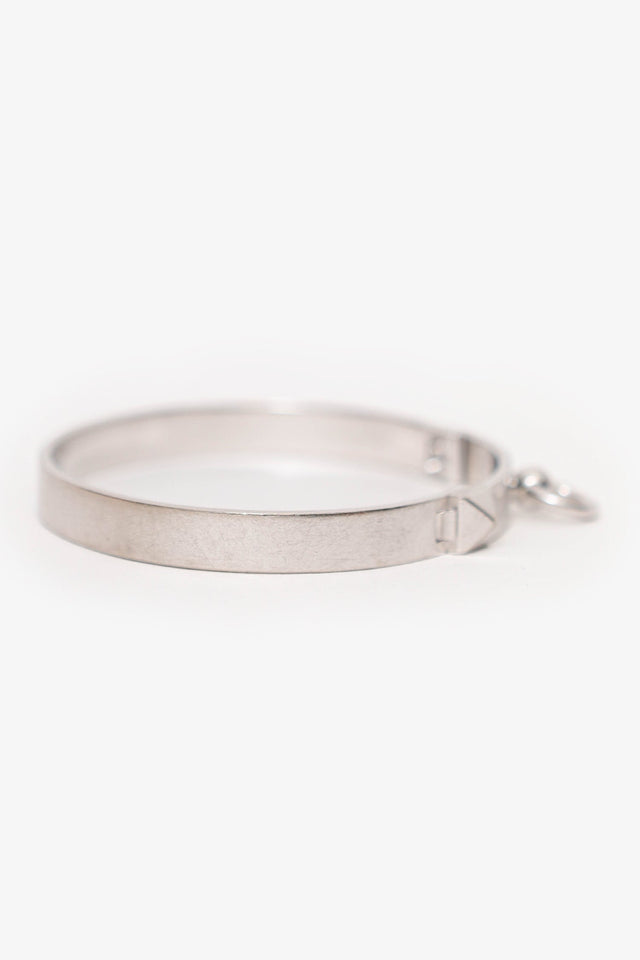 Hermes 18K White Gold Collier de Chien Bracelet