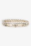 Hermes Sterling Silver Kelly Gourmette Bracelet Size XS