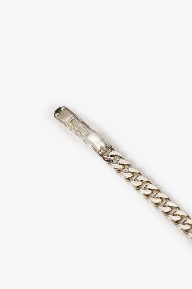 Hermes Sterling Silver Kelly Gourmette Bracelet Size XS