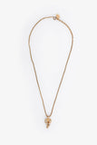 Christian Dior Vintage Gold Tone Metal Crystal Embellished Foliage Necklace