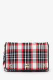 Burberry Red Hackberry Tartan Nylon Crossbody Bag