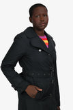 Burberry Black Nylon Trench Size 10