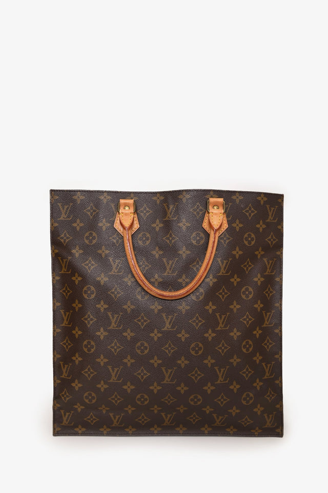 Louis Vuitton Monogram Coated Canvas 'Sac Plat' PM Tote Bag