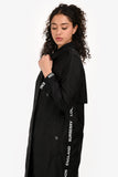 Burberry Black Nylon Logo Hooded Windbreaker Size 0