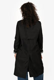 Burberry Black Nylon Logo Hooded Windbreaker Size 0