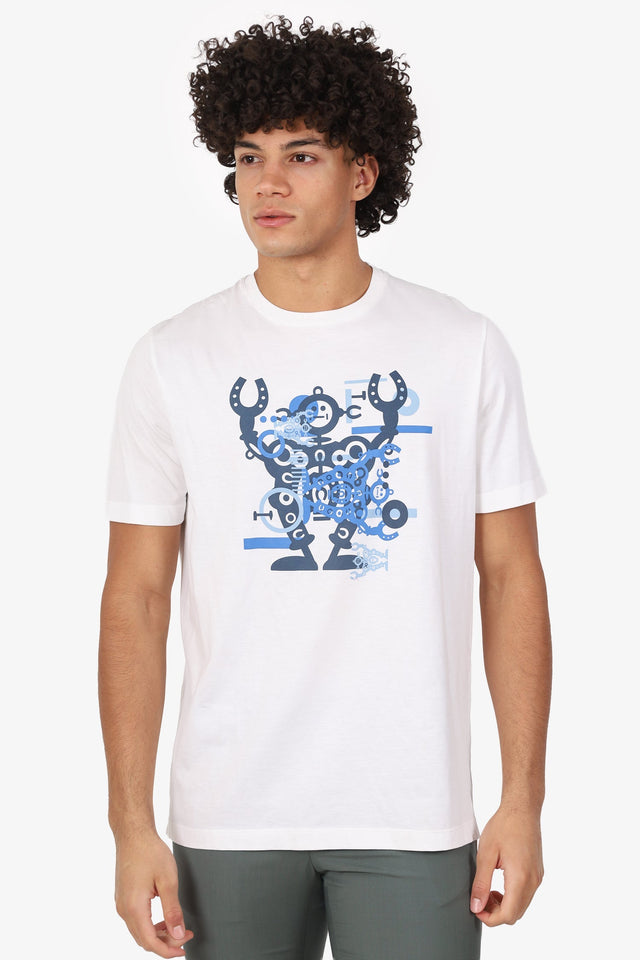 Hermes White Robert Print T-Shirt Size XL Mens
