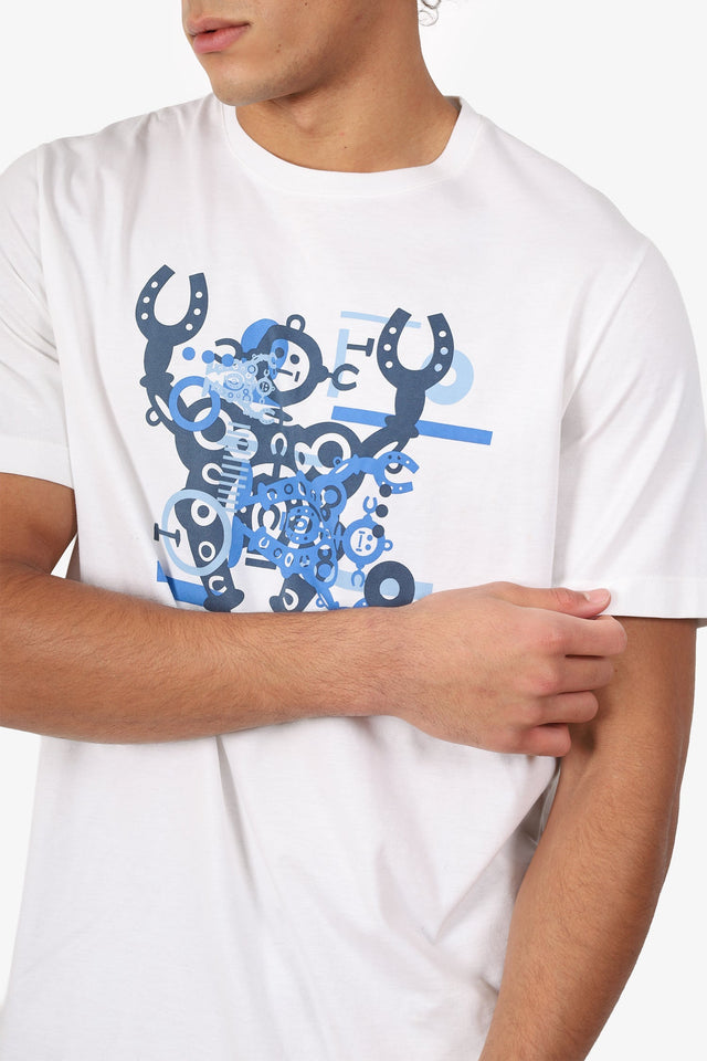 Hermes White Robert Print T-Shirt Size XL Mens